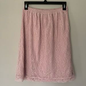 Loft Women’s Pink Lace Skirt